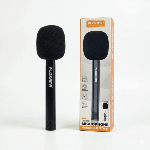 Plokama WM1 Professional Interview Microphone Handle With Windproof Cover (Microphone Not Included)