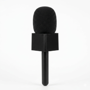 Interview Wireless Lavalier Microphone Handheld Adapter With Square Logo Box (Microphone Not Included)