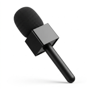 Interview Wireless Lavalier Microphone Handheld Adapter With Square Logo Box (Microphone Not Included)