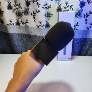 Interview Wireless Lavalier Microphone Handheld Adapter With Square Logo Box (Microphone Not Included)