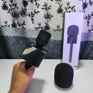 Interview Wireless Lavalier Microphone Handheld Adapter With Square Logo Box (Microphone Not Included)