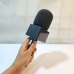 Interview Wireless Lavalier Microphone Handheld Adapter With Square Logo Box (Microphone Not Included) - Image 2
