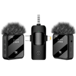 F11-2 Professional Dual Wireless Lavalier Microphone – 3-in-1 Compatible for iPhone, Android & Camera - Image 5