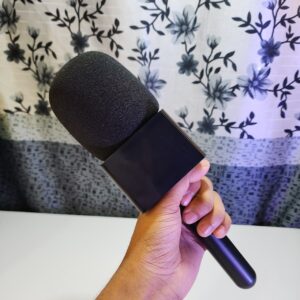 Professional Interview Kit Combo – Microphone Holder with Logo Box + K8 Wireless Microphone
