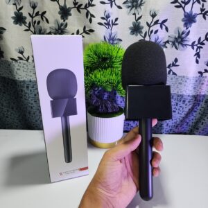 Professional Interview Kit Combo – Microphone Holder with Logo Box + K8 Wireless Microphone