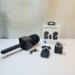 Professional Reporter Kit Combo – Logo Box Microphone Holder + F11-2 Dual Wireless Microphone - Image 2
