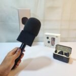 Professional Reporter Kit Combo – Microphone Holder With Logo Box + SX21 Magnetic Wireless Microphone - Image 3