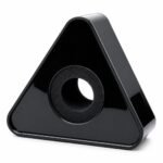 Triangle Logo Box – Premium Black Mic Flag Cube for Interview, Podcast, YouTube & Broadcast Microphones