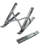 7-Level Adjustable Foldable Aluminium Laptop Stand for Laptops & Tablets - Black Color - Image 4