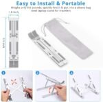 7-Level Adjustable Foldable Aluminium Laptop Stand for Laptops & Tablets - Silver Color - Image 3