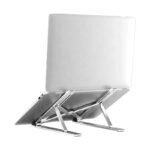 7-Level Adjustable Foldable Aluminium Laptop Stand for Laptops & Tablets - Silver Color - Image 4