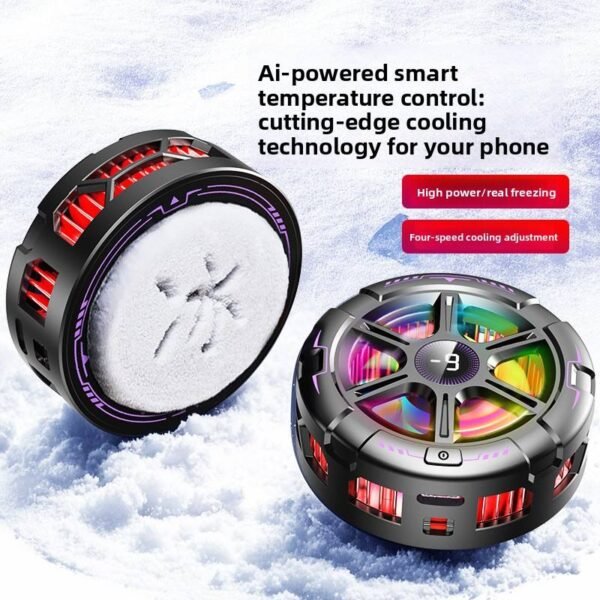 K21 AI Semiconductor Magnetic Mobile Cooler – 15W Fast Freeze Radiator | Gaming Phone Cooling Fan for Android & iPhone