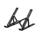 7-Level Adjustable Foldable Aluminium Laptop Stand for Laptops & Tablets - Black Color