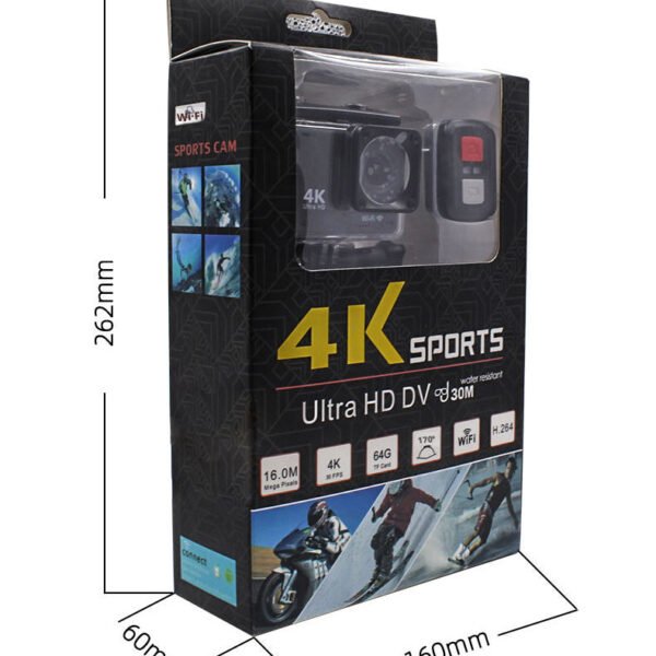 4K WiFi Sports Action Camera with 170° Wide-Angle Lens, Waterproof Case & Complete Accessories Kit