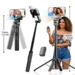C16 AI Face Tracking Gimbal Stabilizer & 4.5 Ft Tripod | 360° AI Auto Face Tracking | Bluetooth Remote | 100% Original | 6 Months Warranty - Image 4