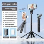 C16 AI Face Tracking Gimbal Stabilizer & 4.5 Ft Tripod | 360° AI Auto Face Tracking | Bluetooth Remote | 100% Original | 6 Months Warranty - Image 3