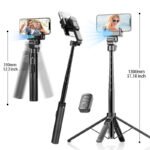 C16 AI Face Tracking Gimbal Stabilizer & 4.5 Ft Tripod | 360° AI Auto Face Tracking | Bluetooth Remote | 100% Original | 6 Months Warranty - Image 2