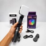 Content Creator Pro MAX Combo β P15 Mini Grip Quadripod + MJ-88 RGB Rechargeable LED Video Light - Image 2
