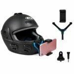 Universal Helmet Chin Mount with Mobile Holder | Action Camera & Smartphone Mount for Motorcycle Vlogging - Image 2