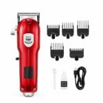 Kemei KM-802 Metal Engraving Hair Clipper for Men | LED Display | Professional Cordless Trimmer