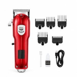 Kemei KM-802 Metal Engraving Hair Clipper for Men | LED Display | Professional Cordless Trimmer