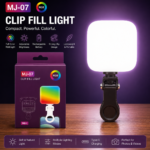 MJ-07 Mini RGB LED Video Light – Rechargeable Portable Fill Light for Camera & Mobile