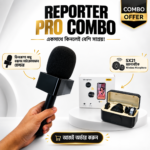 Reporter Pro Combo – Triangle Logo Microphone Holder Box + SX21 Magnetic Wireless Microphone Combo Set