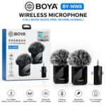 BOYA BY-MW8 Wireless Microphone System | 3-in-1 Modes (Noise Reduction, Reverb & Normal)