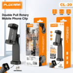 Plokama CL-20 Universal Phone Clip Mount for Tripod | 360° Adjustable Smartphone Holder