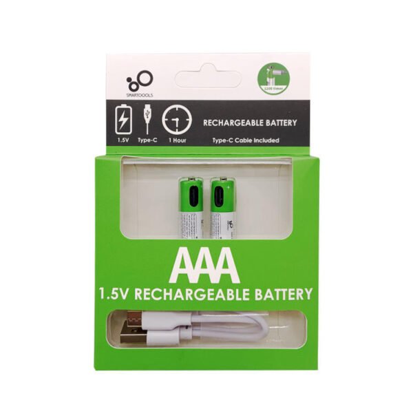 Smartoools Type-C Rechargeable Batteries AAA 2 Pcs