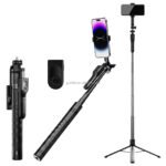 K28 Selfie Stick Tripod | 5ft Extendable | 360° Rotation with Wireless Remote for Phone Photography & Vlogging - Image 3