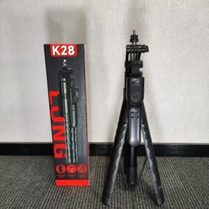 K28 Selfie Stick Tripod | 5ft Extendable | 360° Rotation with Wireless Remote for Phone Photography & Vlogging