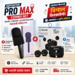 Professional Reporter Kit Combo – BOYA BY-MW2 Dual Wireless Microphone & Logo Box Microphone Holder