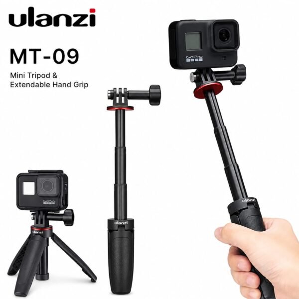 Ulanzi MT-09 Action Camera Tripod – GoPro Hand Grip & Selfie Stick