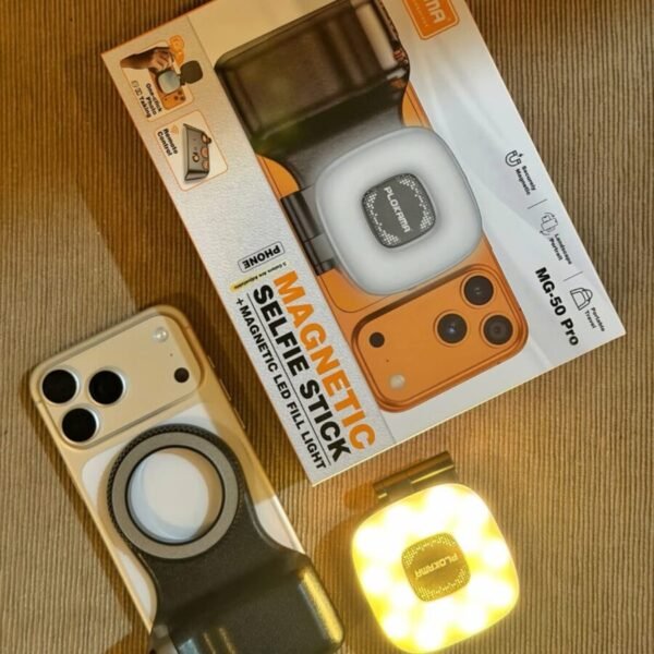 PLOKAMA MG-50 Pro Magnetic Selfie Stick + Magnetic LED Fill Light