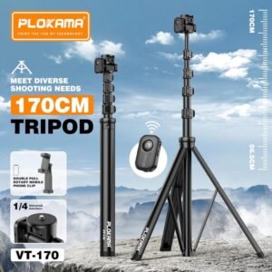 PLOKAMA VT-170 Professional 67 Inch Mobile & Camera Tripod Stand with Remote Control