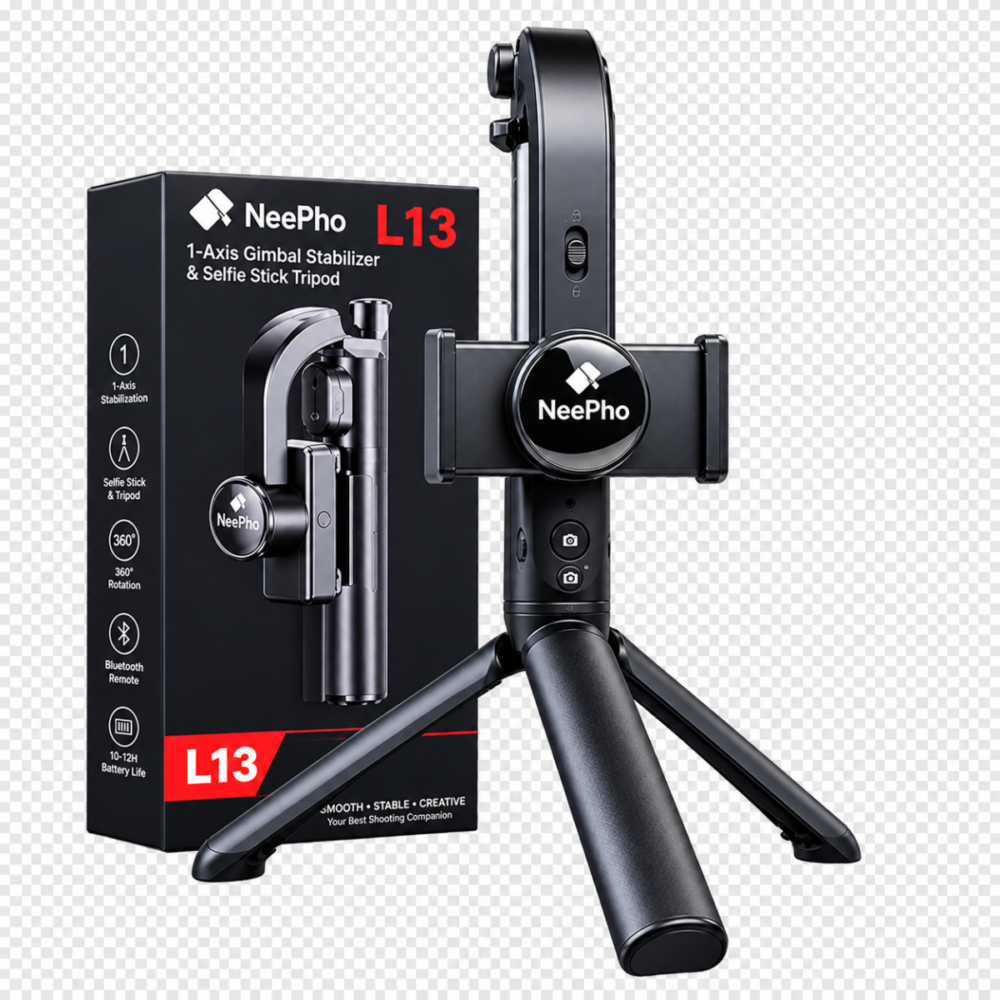 NeePho L13 3-in-1 Gimbal Stabilizer & Selfie Stick Tripod - Image 2