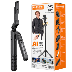 PLOKAMA Auto A7 AI Auto Face Tracking Tripod 5 feet 11 inches – 360° Face Tracking Gimbal Selfie Stick with Gesture Control & Bluetooth 5.1
