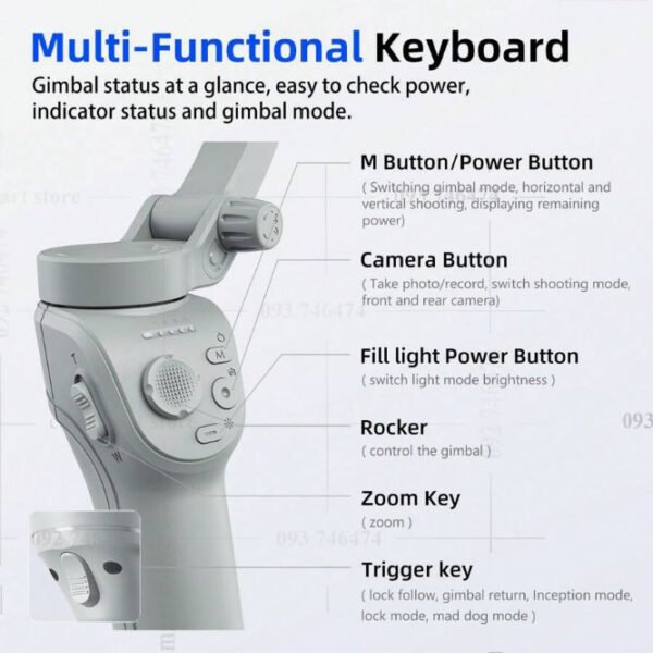 TOKQI M01 3-Axis Gimbal Stabilizer - Image 4