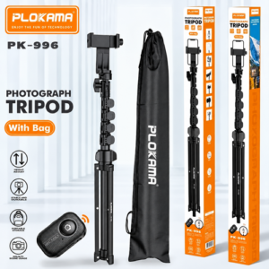Plokama PK-996 Premium Tripod & Selfie Stick with Bluetooth Remote