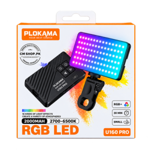 PLOKAMA U160 PRO RGB Portable LED Light for Photography, Videography & Content Creation